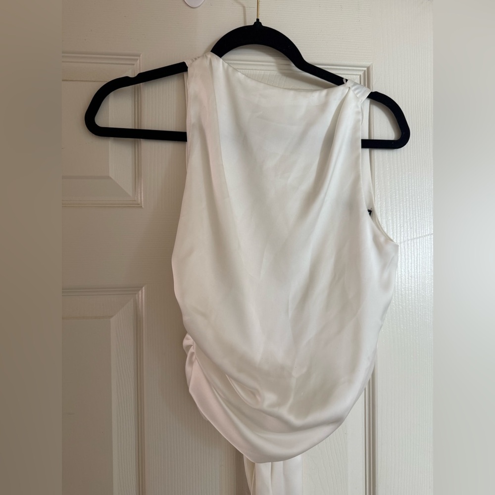 Zara Ivory Sleeveless Blouse